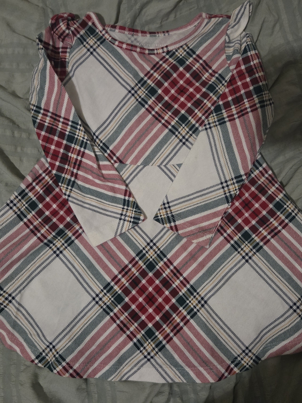 The Children's Place White Plaid Long-Sleeve Shirt with Red & Blue Stripes